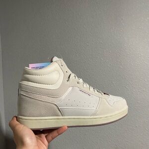 Cream High-Top Sneakers